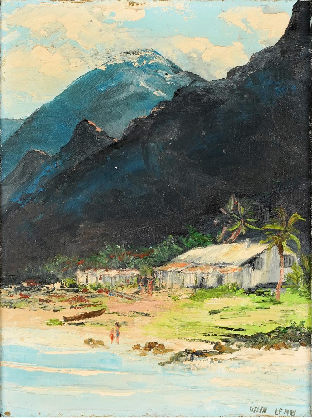 Appraisal: HELEN LEMAY TH CENTURY HAWAII KONA BEACH SCENEoil on canvas