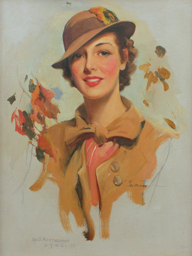 Appraisal: RATTERMAN Walter American - ''Maureen'' Portrait of a Young Beauty