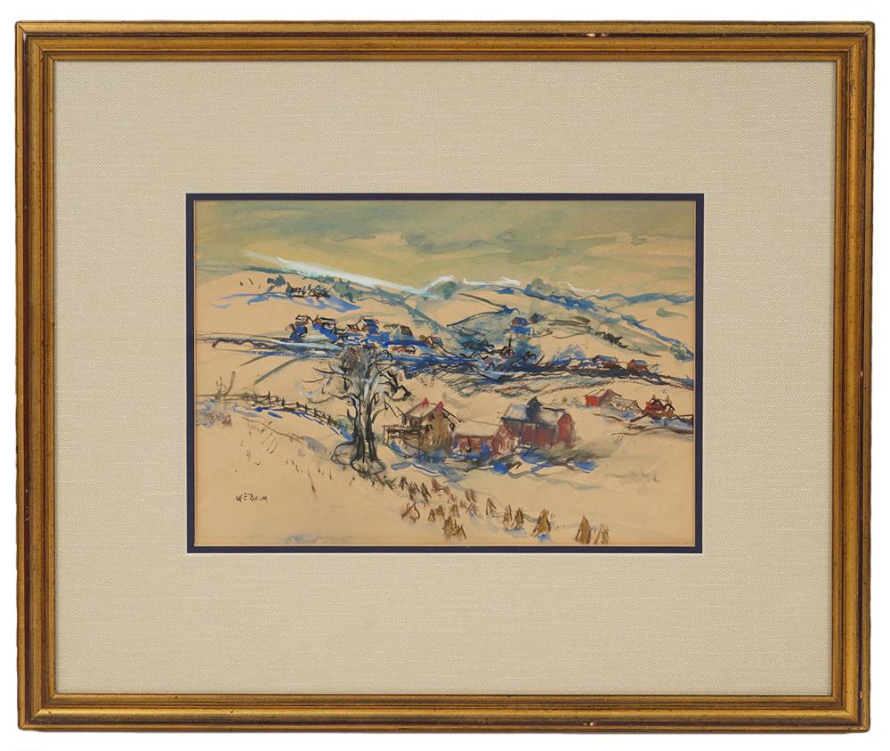 Appraisal: WALTER EMERSON BAUM WATERCOLORWalter Emerson Baum America - Watercolor landscape