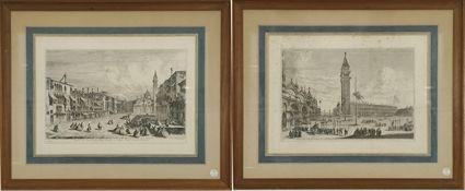 Appraisal: Two Italian Reproduction Etchings