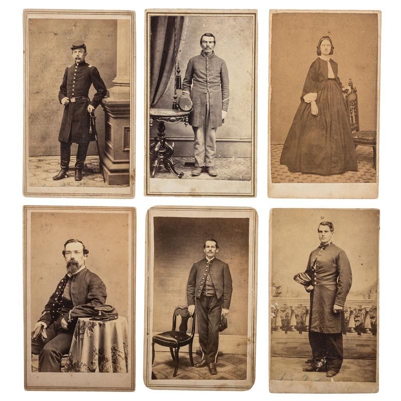 Appraisal: CIVIL WAR A Collection of CDVs featuring members of the