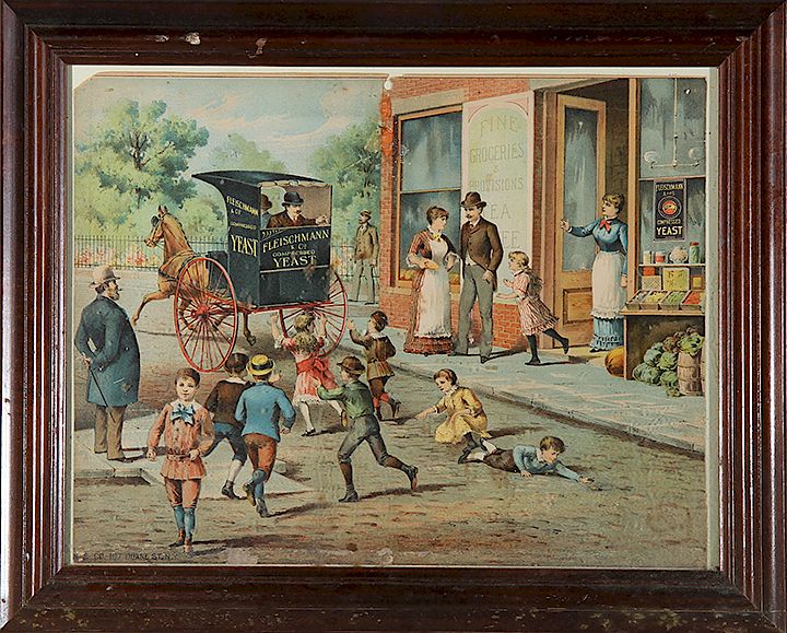 Appraisal: Fleischmann's Advertising Horse and Buggy Sign Exclusive on Bidsquare A