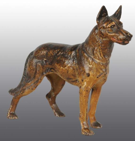 Appraisal: Cast Iron German Shepherd Doorstop Description Made by Hubley cat