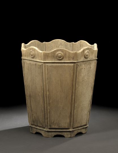 Appraisal: English Oak Planter early th century of tapering octagonal form