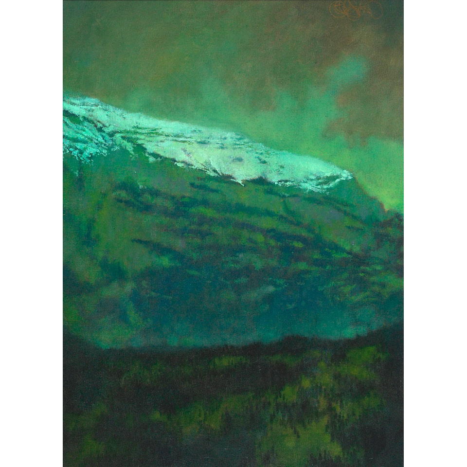 Appraisal: ERIN MCSAVANEY MOUNTAIN SIDE acrylic on canvas signed x cm