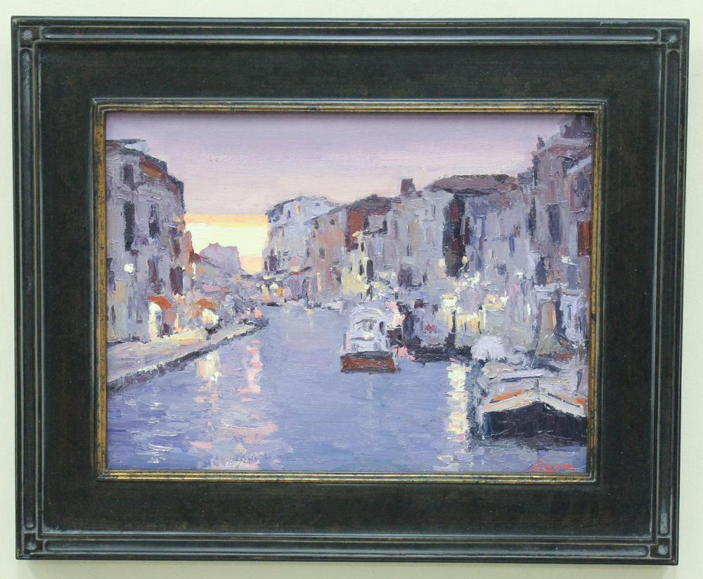 Appraisal: NICK STOQ United States st century oil on board Venice