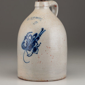 Appraisal: An E and L P Norton Cobalt Decorated Stoneware Two-Gallon