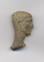 Appraisal: Roman-Egyptian Head Early Christian Period A stylized head of a