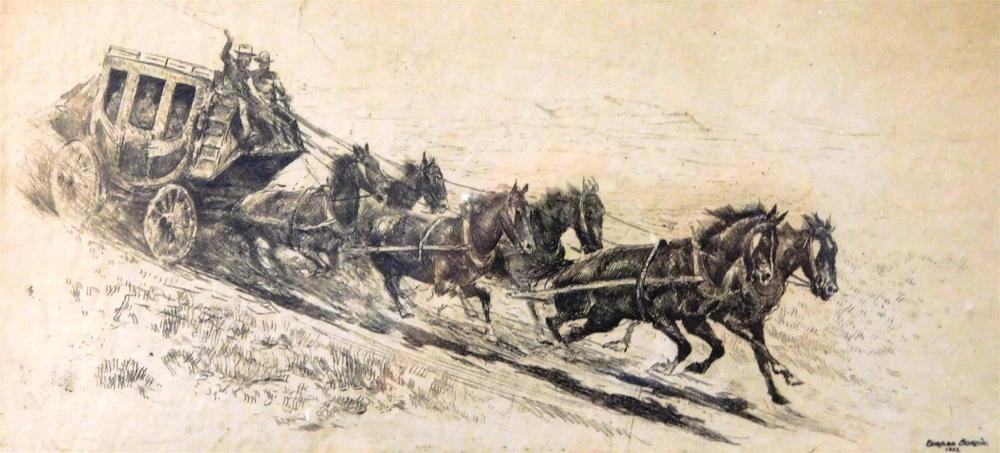 Appraisal: Edward John Edward Borein American - The Overland Mail etching