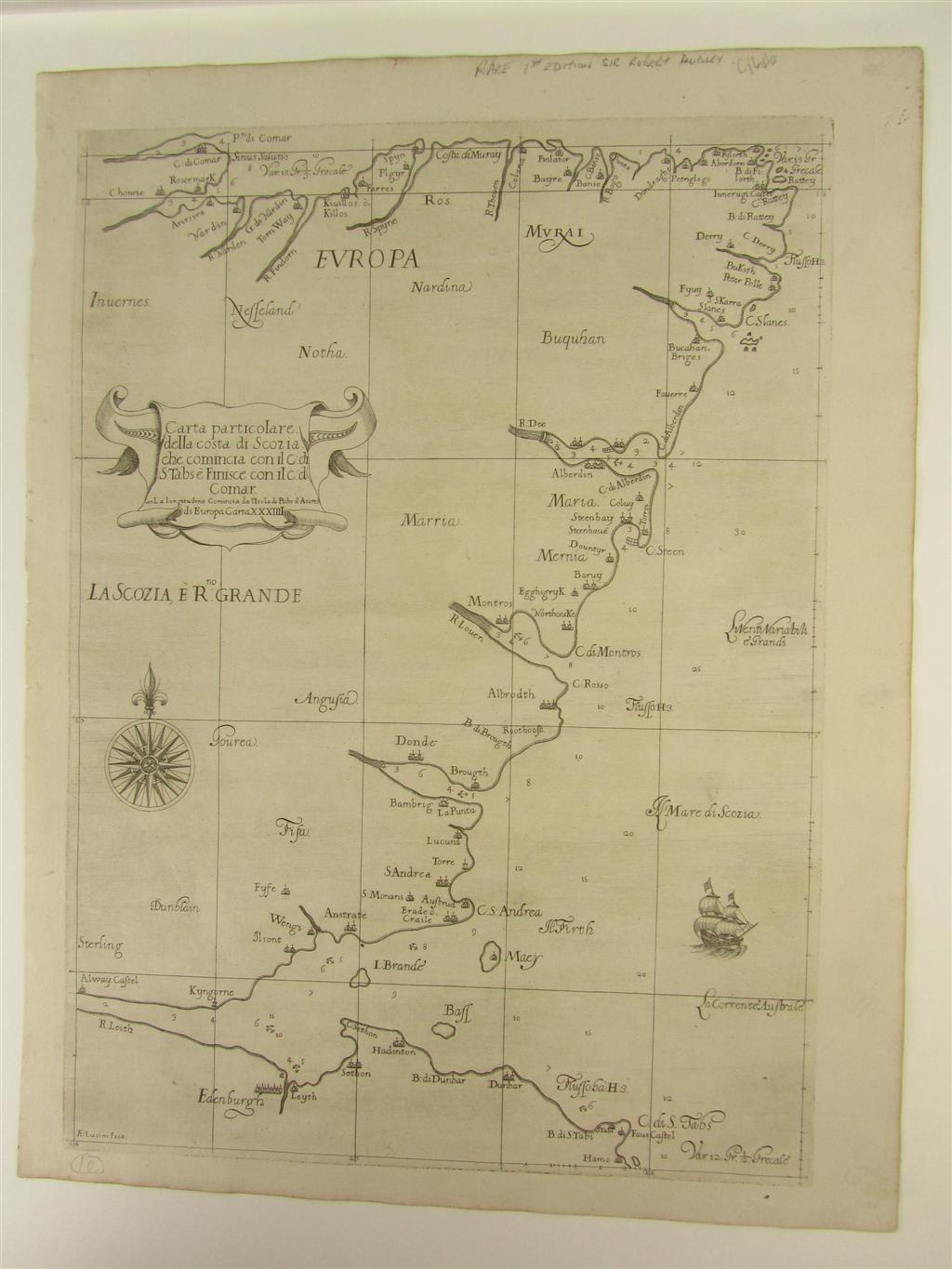 Appraisal: East Coast of Scotland - Sir Robert Dudley Carta Particolare