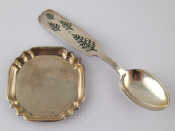 Appraisal: A Danish silver Christmas spoon Michelsen Copenhagen c and a