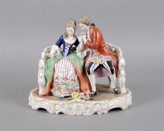 Appraisal: A Capodimonte Figural Group of a Courting Couple Height inches