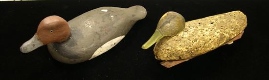 Appraisal: Wooden Mallard duck decoy along with a cork and wood