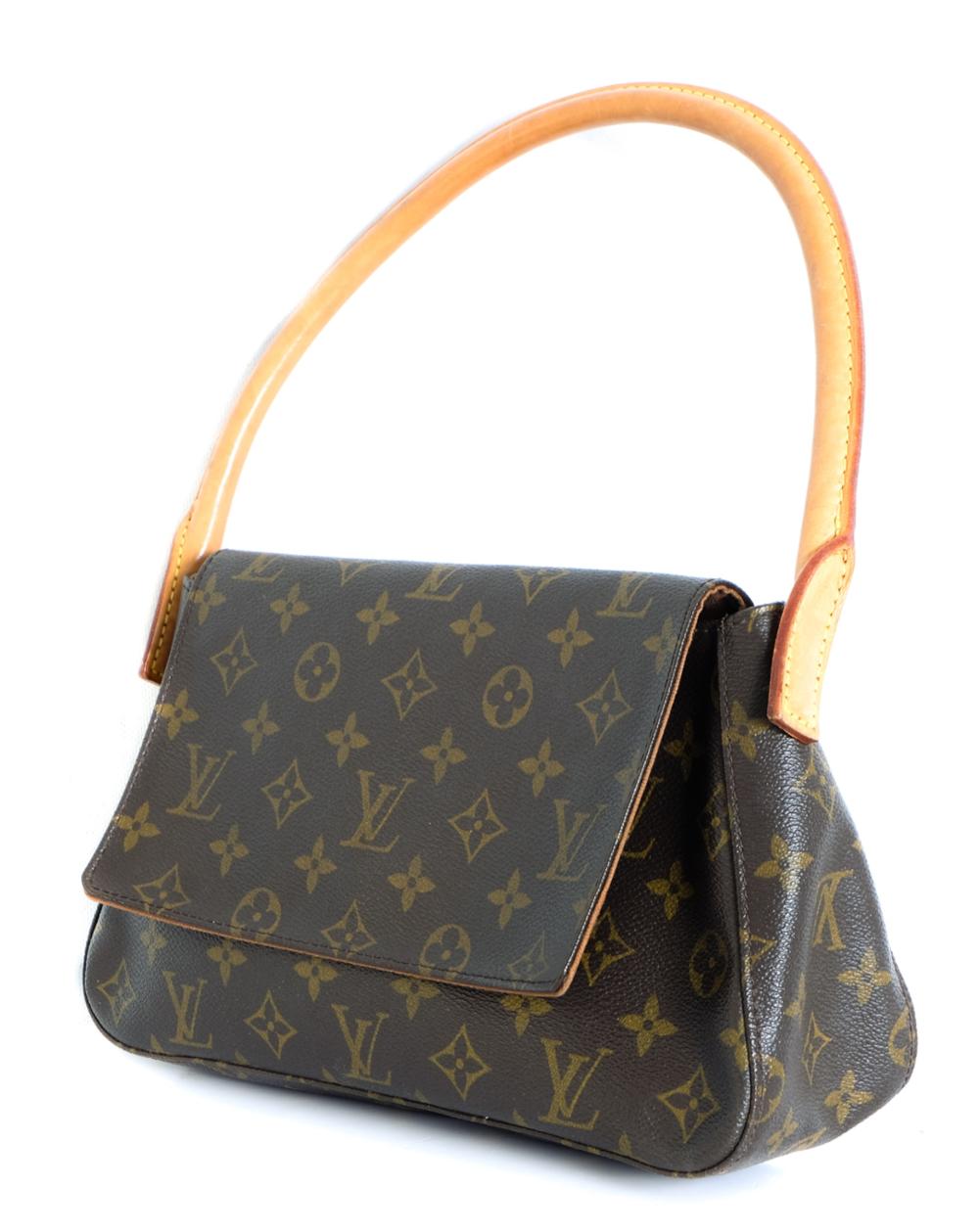 Appraisal: LOUIS VUITTON MONOGRAM MINI LOOPINGGently used Louis Vuitton Monogram Mini