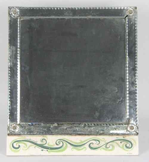 Appraisal: A th Century easel type mirror with painted decoration cm