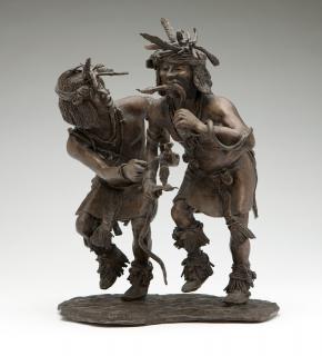 Appraisal: Hank Richter ''Hopi Snake Dancers'' dated titled and signed to