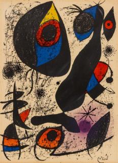 Appraisal: Joan Miro Spanish - Untitled lithograph x inches Estimate -