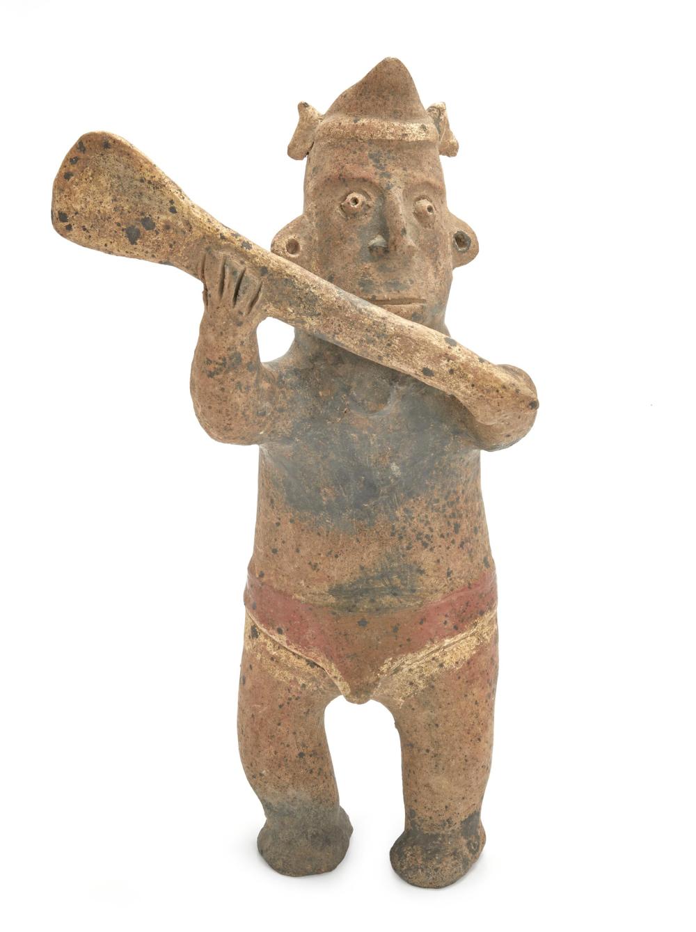 Appraisal: A Pre-Columbian Colima figure Circa BCE- CE The earthenware standing