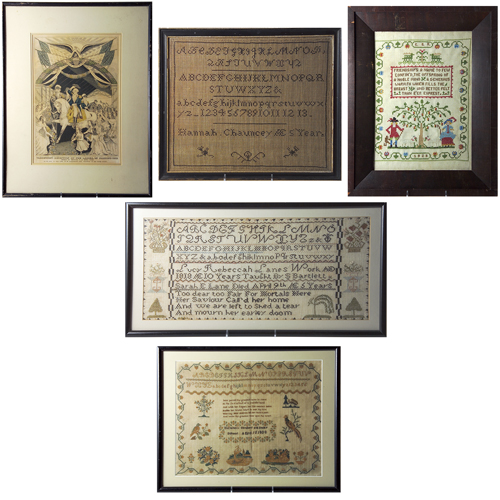 Appraisal: Group of samplers of various ages framed