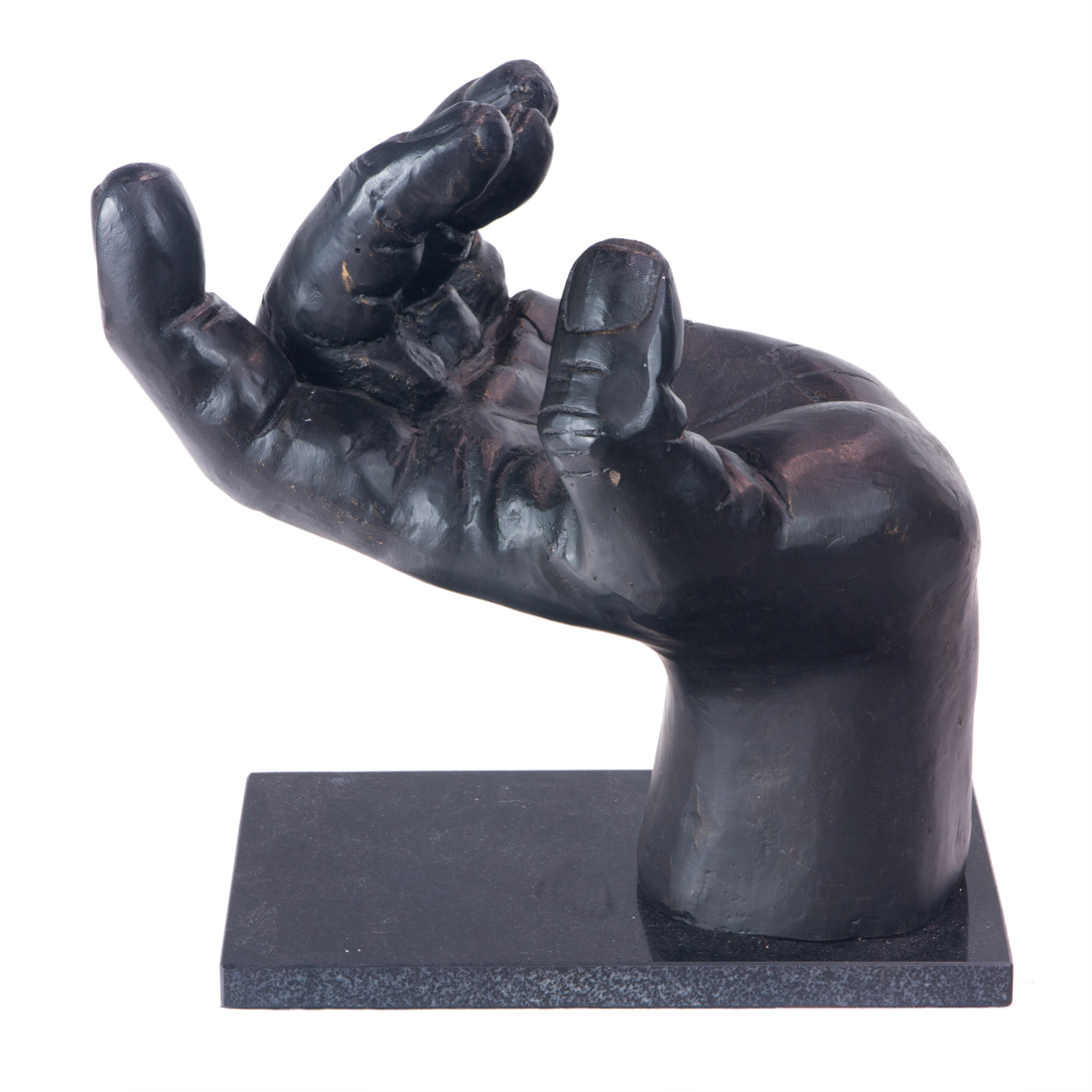 Appraisal: ARTERIORS GARRICK HAND SCULPTURE Arteriors Garrick hand sculpture bronze cast