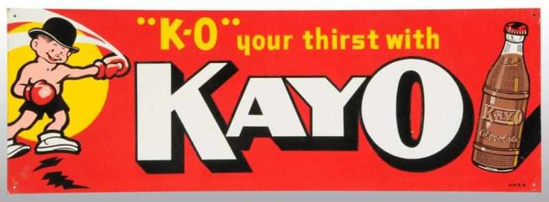 Appraisal: Lot of Tin Soda Advertising Signs Description Includes Kayo and