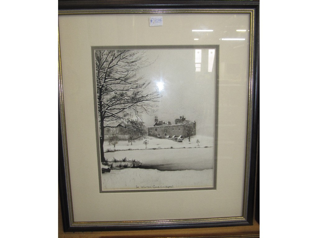 Appraisal: Watercolour 'In Winter Garb Linlithgow' unsigned