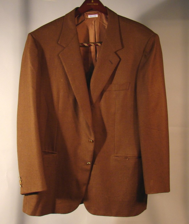 Appraisal: BRIONI Size Italian wool two button dark brown Sleeve length