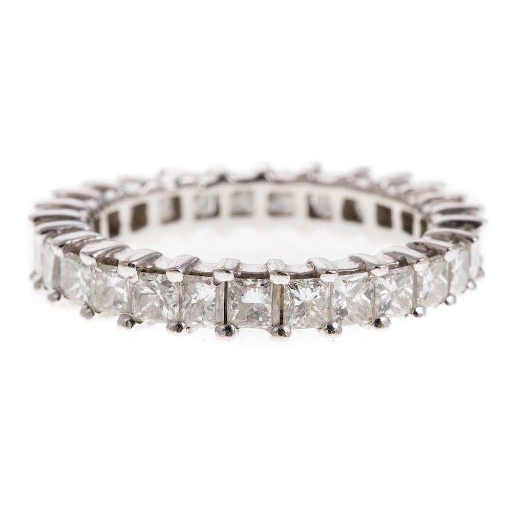 Appraisal: A Ladies Princess Cut Diamond Eternity Band in K K