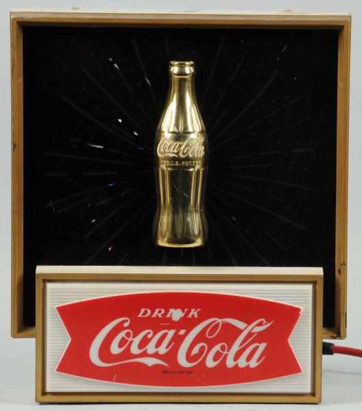 Appraisal: Late s Coca-Cola Starburst Lighted Sign Light wear with paint