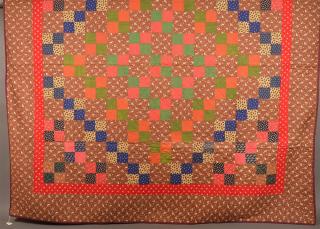 Appraisal: Antique Block Pattern Patchwork Quilt x