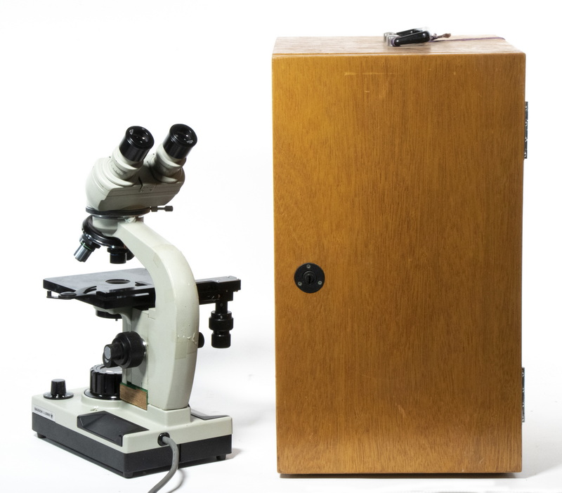 Appraisal: CASED MICROSCOPE Bausch Lomb KHS Binocular Microscope binocular head with