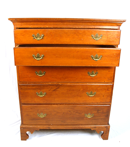 Appraisal: A th C Chest of Drawers of cherry with pine