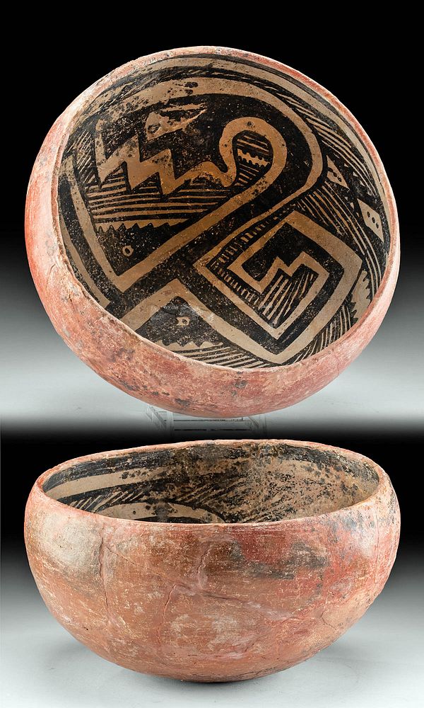 Appraisal: Anasazi Ancestral Puebloan Gila Black-On-White Bowl First Time At Auction