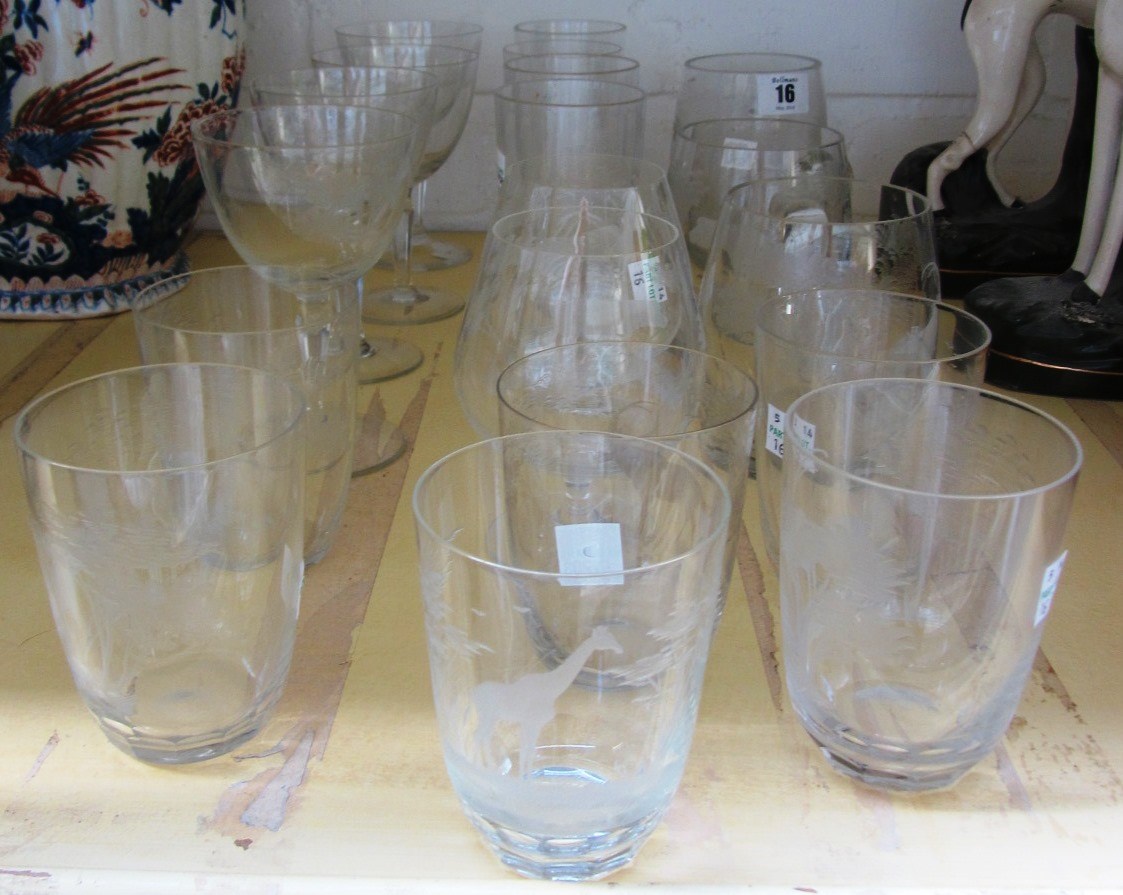 Appraisal: A part suite of Rowland Ward crystal glassware each piece