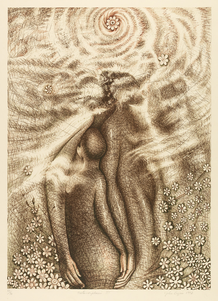 Appraisal: JOHN BIGGERS - Metamorphosis III Lithograph printed in brown on