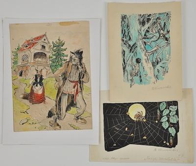 Appraisal: Valentin Tikhonovich Soviet Belarusian - Lot of three works consisting