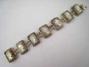 Appraisal: A white metal tests silver m o p cameo bracelet