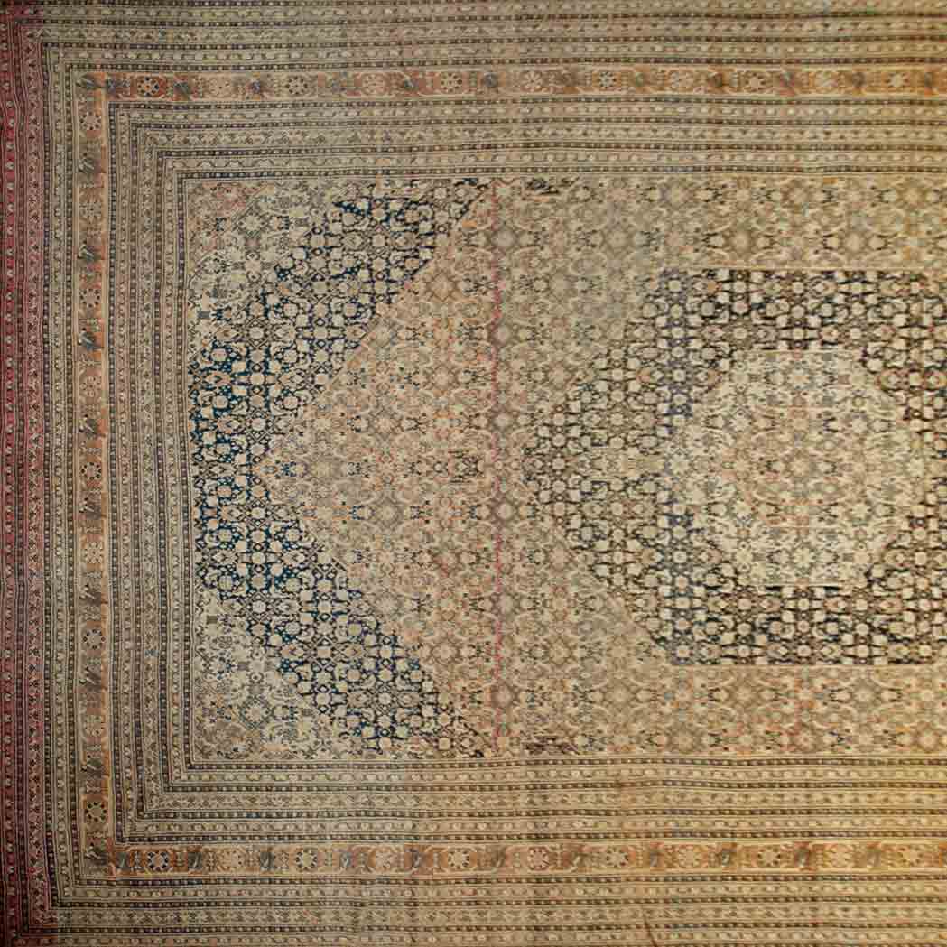 Appraisal: Tabriz Carpet Northwest Persia circa The central polychrome hexagonal pendant