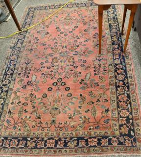 Appraisal: Sarouk Oriental throw rug some wear ' x ' Sarouk