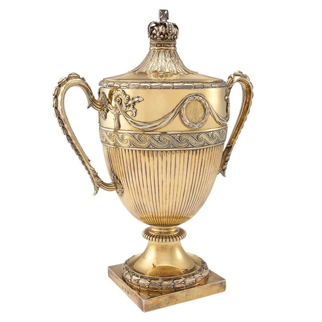 Appraisal: George III Silver Gilt Presentation Urn and Cover Thomas Heming