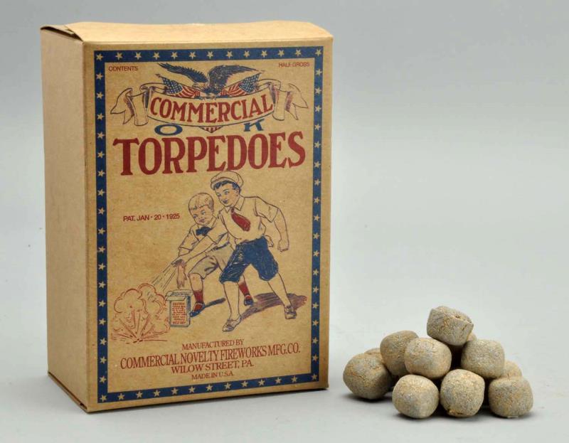 Appraisal: Partially Full Box of Commerical Torpedoes Obscure Commercial Novelty Fireworks