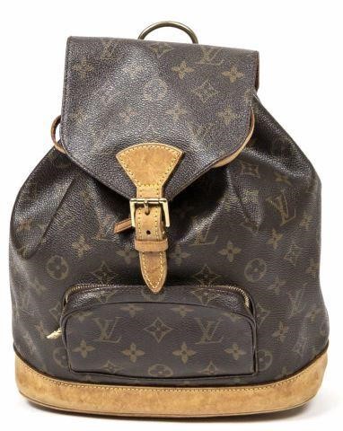 Appraisal: Louis Vuitton Montsouris backpack in monogram coated canvas with brass