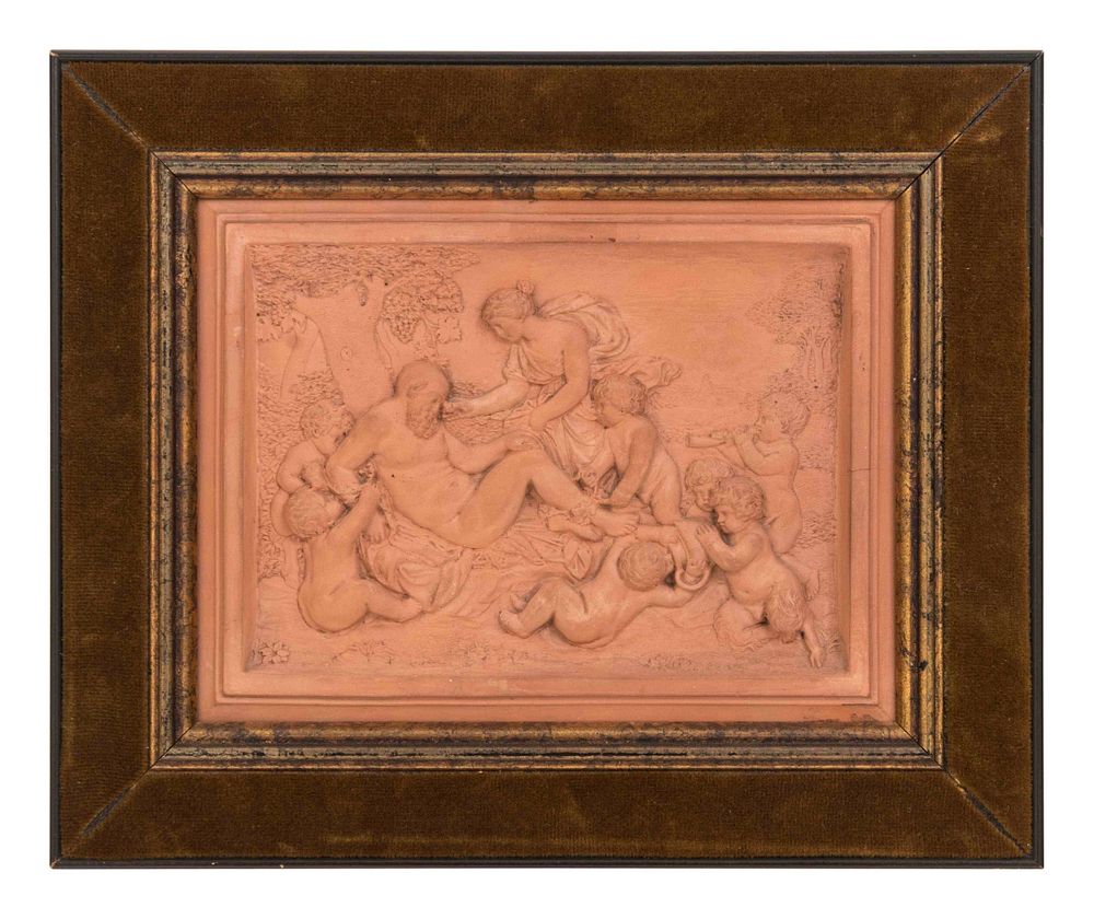 Appraisal: A Neoclassical Framed Terra Cotta Plaque A Neoclassical Framed Terra