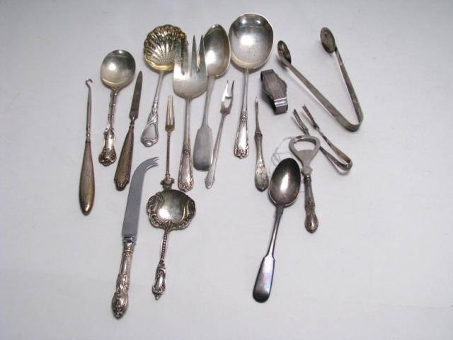 Appraisal: Group of Sterling silver tableware and specialty items including asparagus