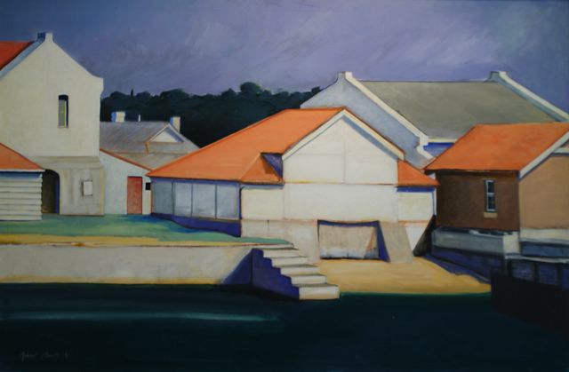 Appraisal: Andrew Bennett born The Shed oil on canvas signed and