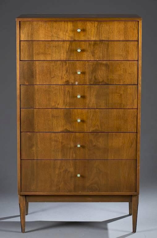 Appraisal: Scandinavian Dresser Kroehler Stamp in Drawer Seven drawers Possibly teak