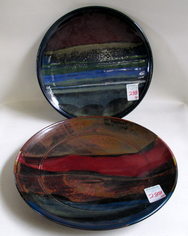 Appraisal: WALLY SCHWAB TWO CERAMIC BOWLS Oregon th century Untitled diameter