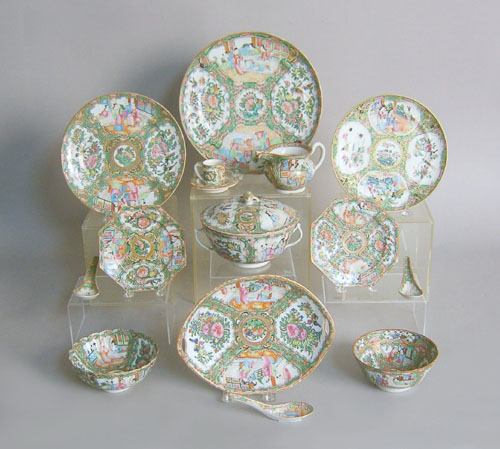 Appraisal: Group of rose medallion tablewares th c