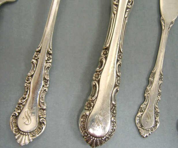 Appraisal: REED BARTON GEORGIAN ROSE FLATWARE Sterling silver comprising twelve of