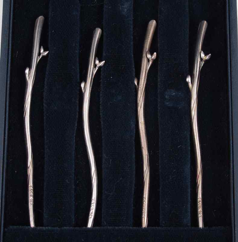 Appraisal: TIFFANY CO STERLING COCKTAIL PICKS Set of cocktail olive picks